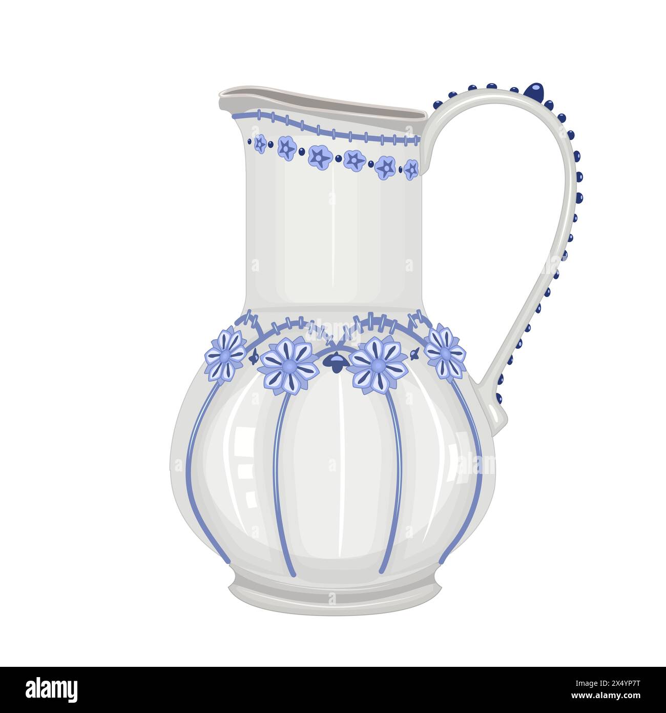 Poterie. Pichet en céramique. Vieux pichet en argile. Pot ou carafe en terre. Récipient ou décanteur en faïence. Vaisselle en ficelle. Ustensile rustique. Vaisselle en porcelaine. Vecteur Illustration de Vecteur