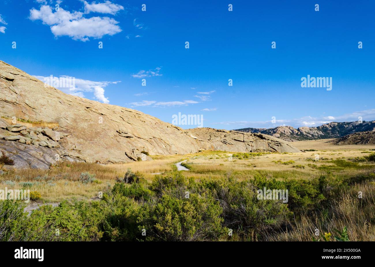 Independence Rock State Historic site dans le sud-ouest du comté de Natrona, Wyoming, États-Unis Banque D'Images