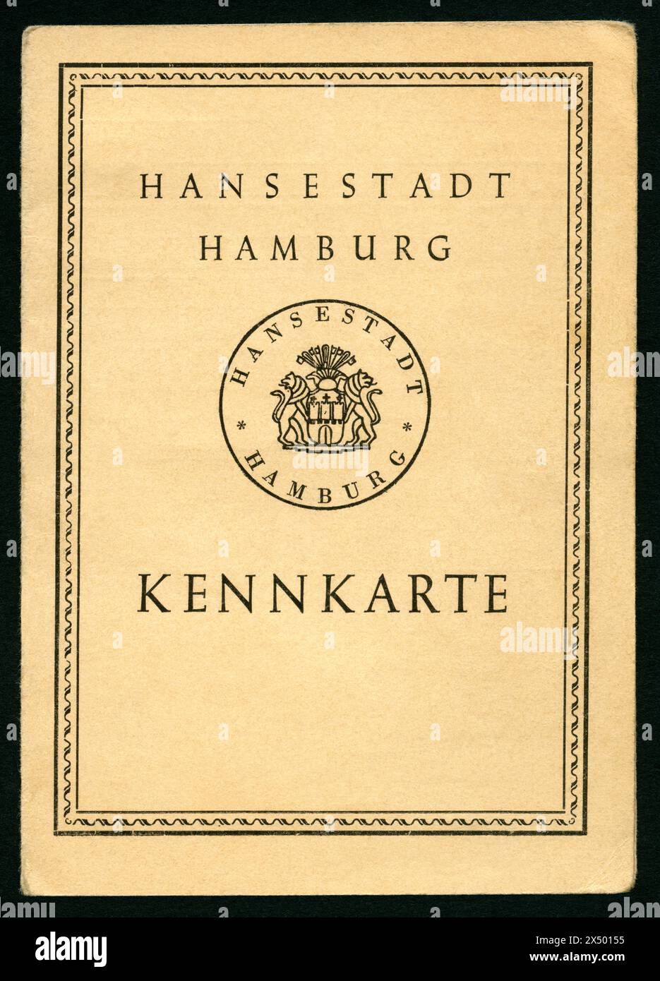 Géographie / voyage, Allemagne, Hambourg, Hansestadt Hambourg / carte D'identité, DROITS D'AUTEUR DE L'ARTISTE NE DOIVENT PAS ÊTRE EFFACÉS Banque D'Images