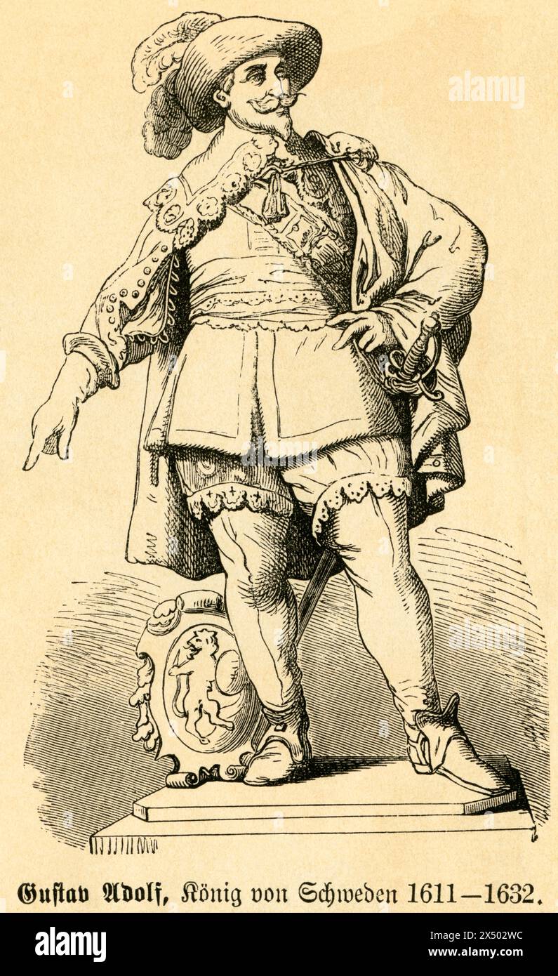 Suède, Stockholms län, Stockholm, Gustav II Adolf roi de Suède, les DROITS D'AUTEUR DE L'ARTISTE NE DOIVENT PAS ÊTRE EFFACÉS Banque D'Images