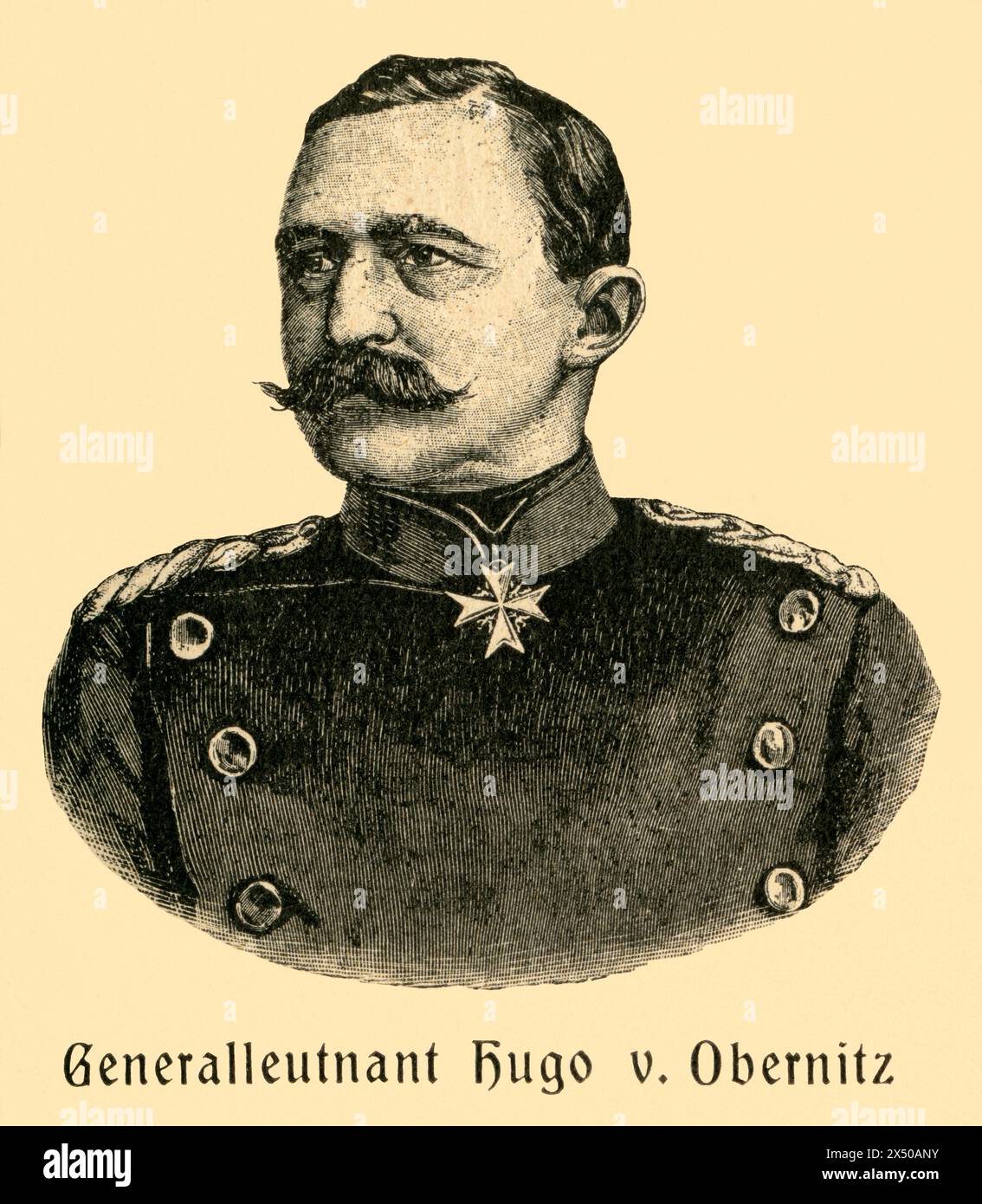 Général russe Hugo von Obernitz, personne de la guerre franco-prussienne, LE DROIT D'AUTEUR DE L'ARTISTE N'A PAS À ÊTRE EFFACÉ Banque D'Images