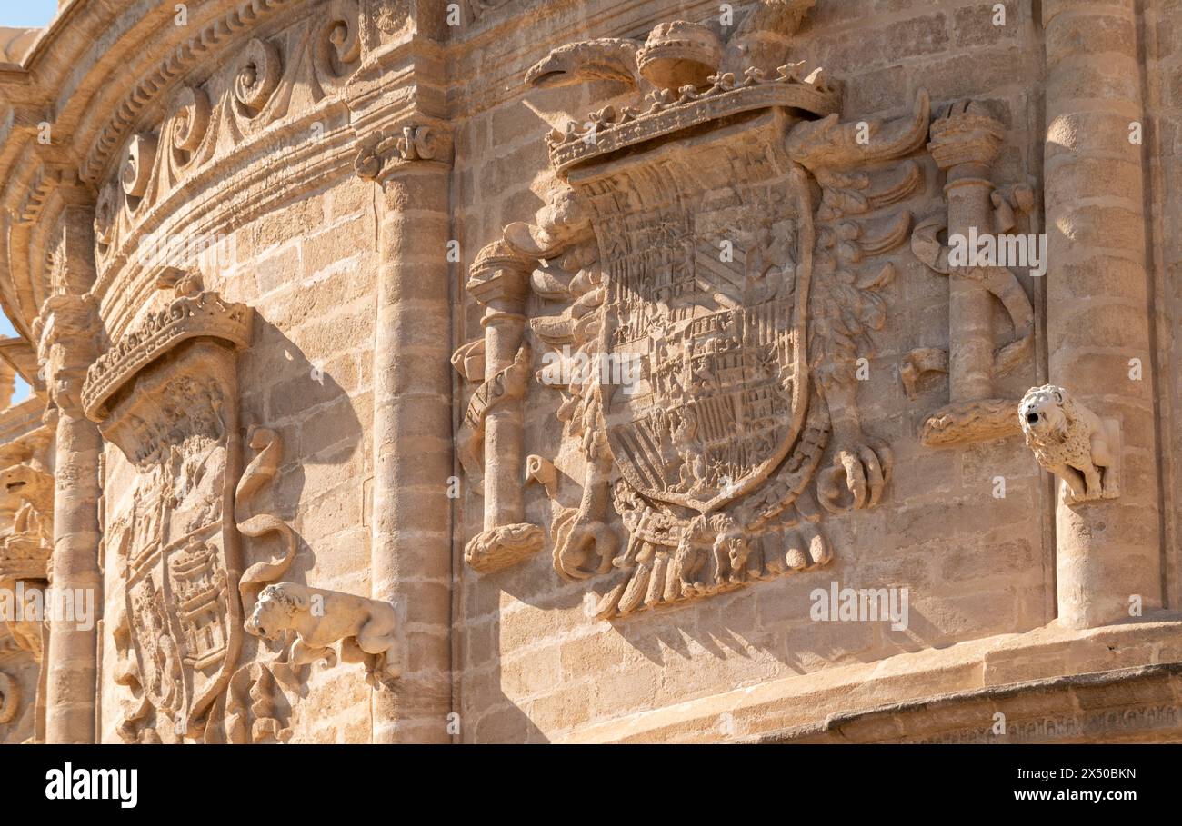 Détail des armoiries, cathédrale de Séville Banque D'Images