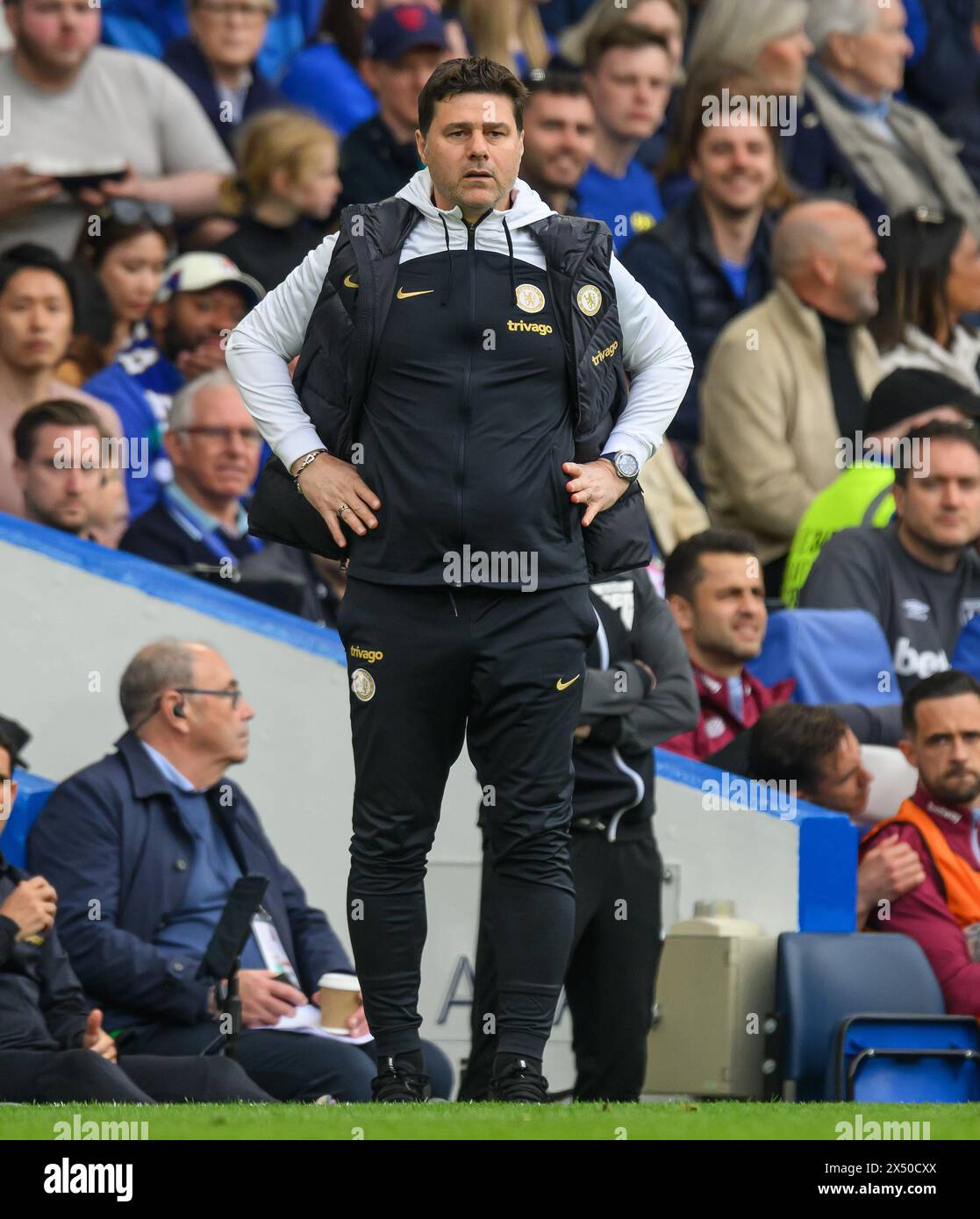 05 mai 2024 - Chelsea v West Ham United - premier League - Stamford Bridge. Mauricio Pochettino, directeur de Chelsea. Image : Mark pain / Alamy Live News Banque D'Images