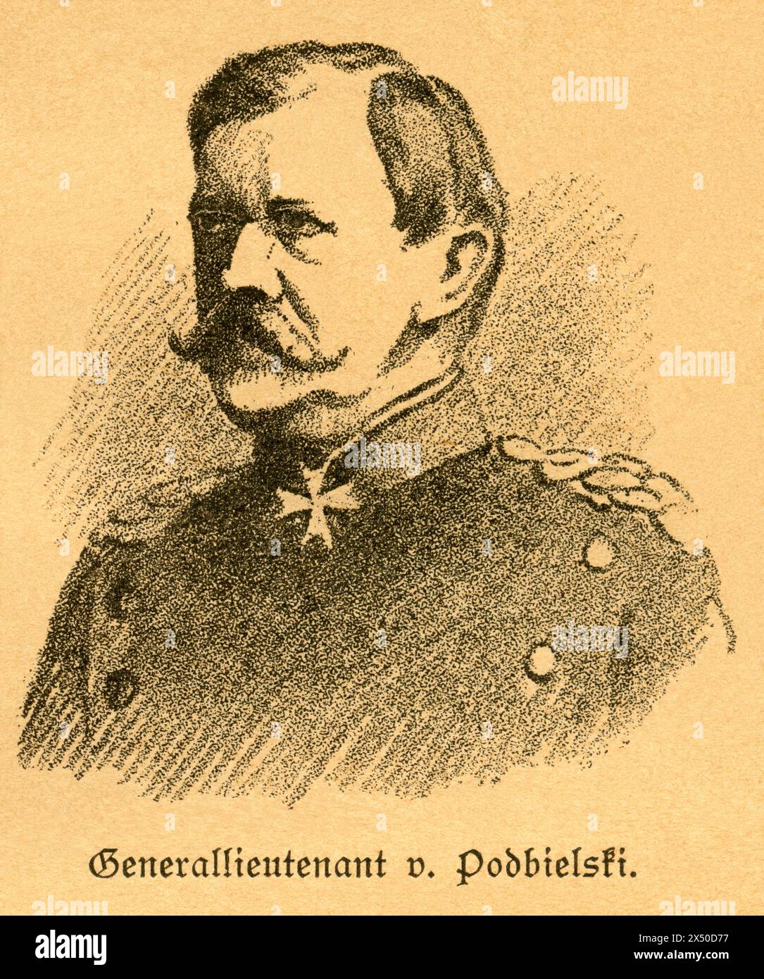 Theophil von Podbielski, général prussien de la cavalerie, portrait, DROIT D'AUTEUR DE L'ARTISTE N'A PAS A ELIMINER Banque D'Images