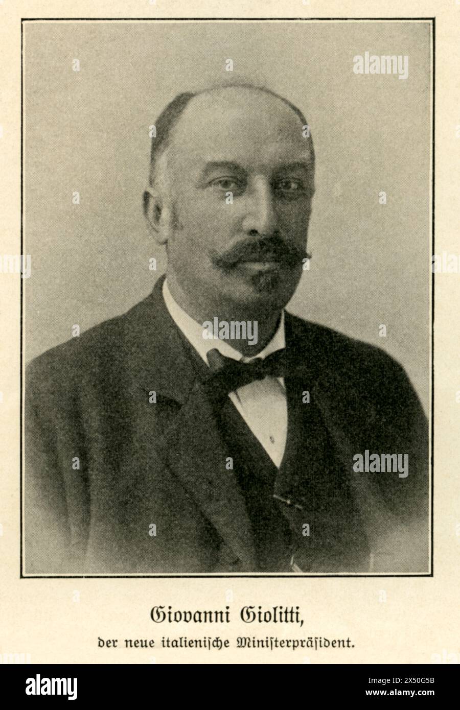 Giovanni Giolitti, premier ministre italien, portrait, image tirée de : 'Illustrirte Zeitung', n° 3150, LE DROIT D'AUTEUR DE L'ARTISTE N'A PAS ÉTÉ EFFACÉ Banque D'Images