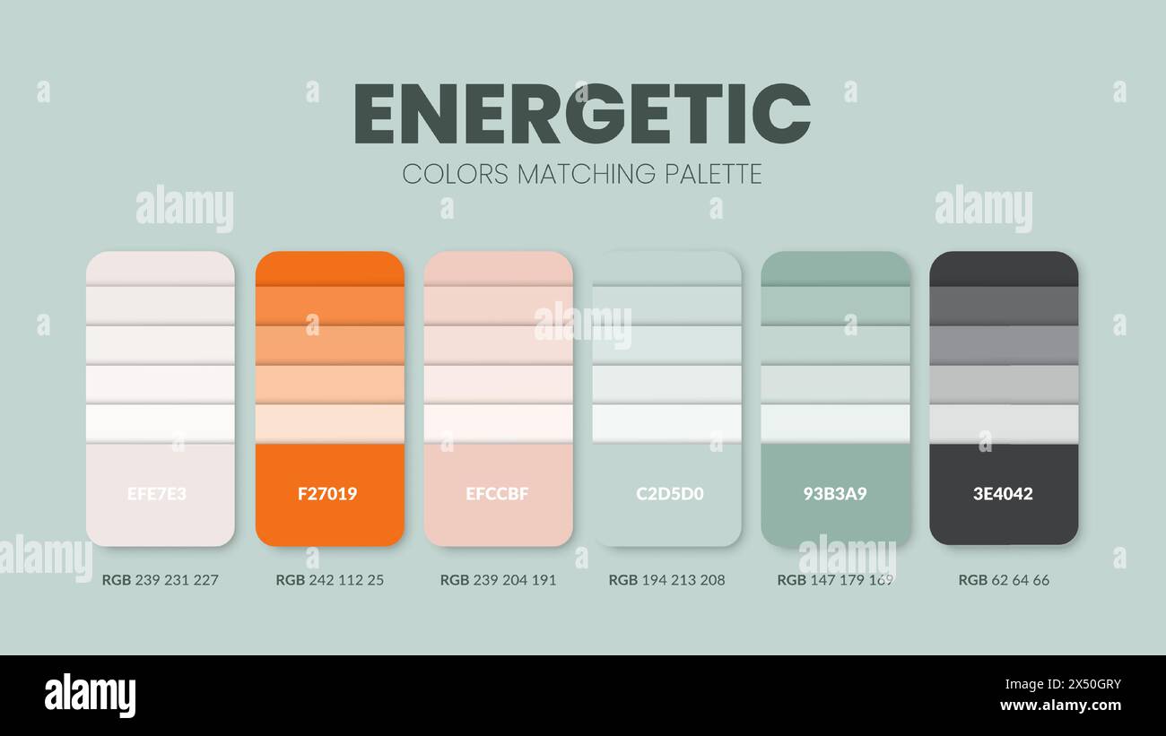 Guide de palette de couleurs dans les collections à thème Underwater Colour. Inspiration de couleur ou graphique avec modèle de codes. Combinaison de couleurs RVB. Nuances de couleurs pour Illustration de Vecteur