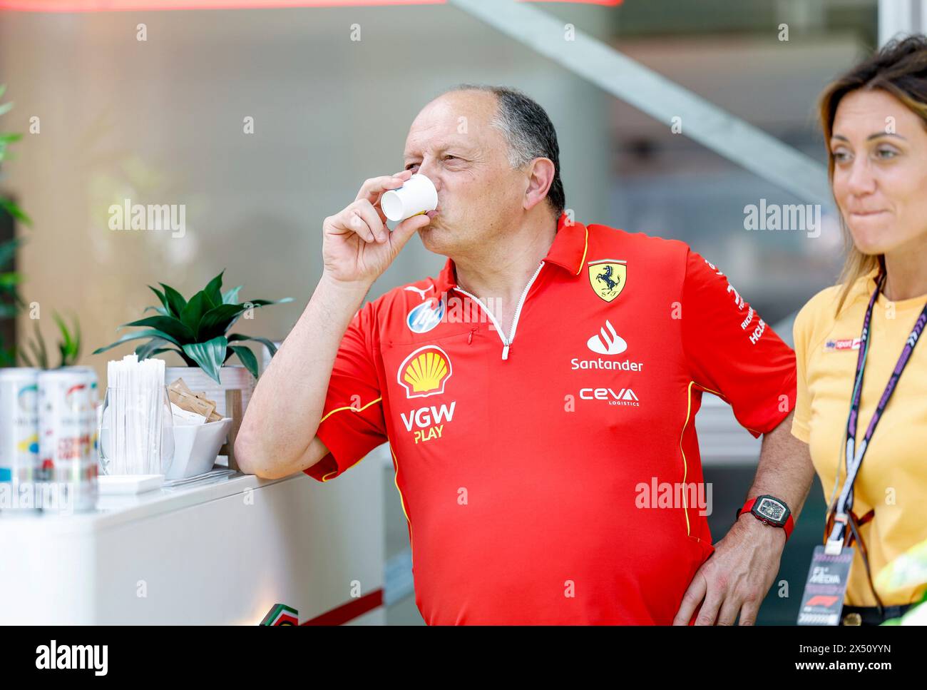 Miami Gardens, États-Unis. 2 mai 2024. Frederic Vasseur (FRA, Scuderia Ferrari), Grand Prix F1 de Miami à Miami International Autodrome le 2 mai 2024 à Miami Gardens, États-Unis d'Amérique. (Photo de HOCH Zwei) crédit : dpa/Alamy Live News Banque D'Images