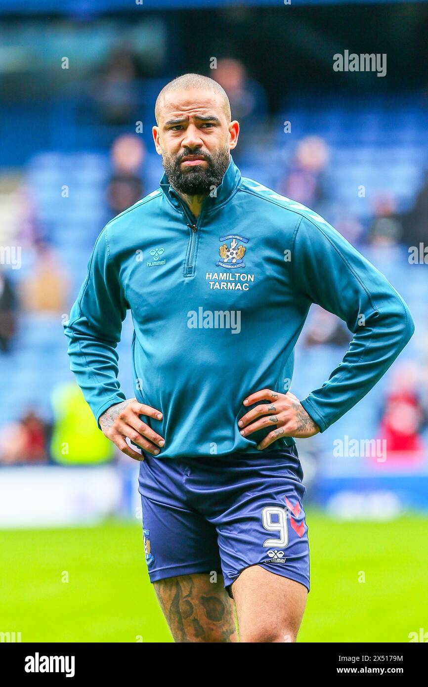 KYLE VASSELL, footballeur professionnel, jouant pour le Kilmarnock FC, lors d'un entraînement avant match et d'une séance d'échauffement Banque D'Images