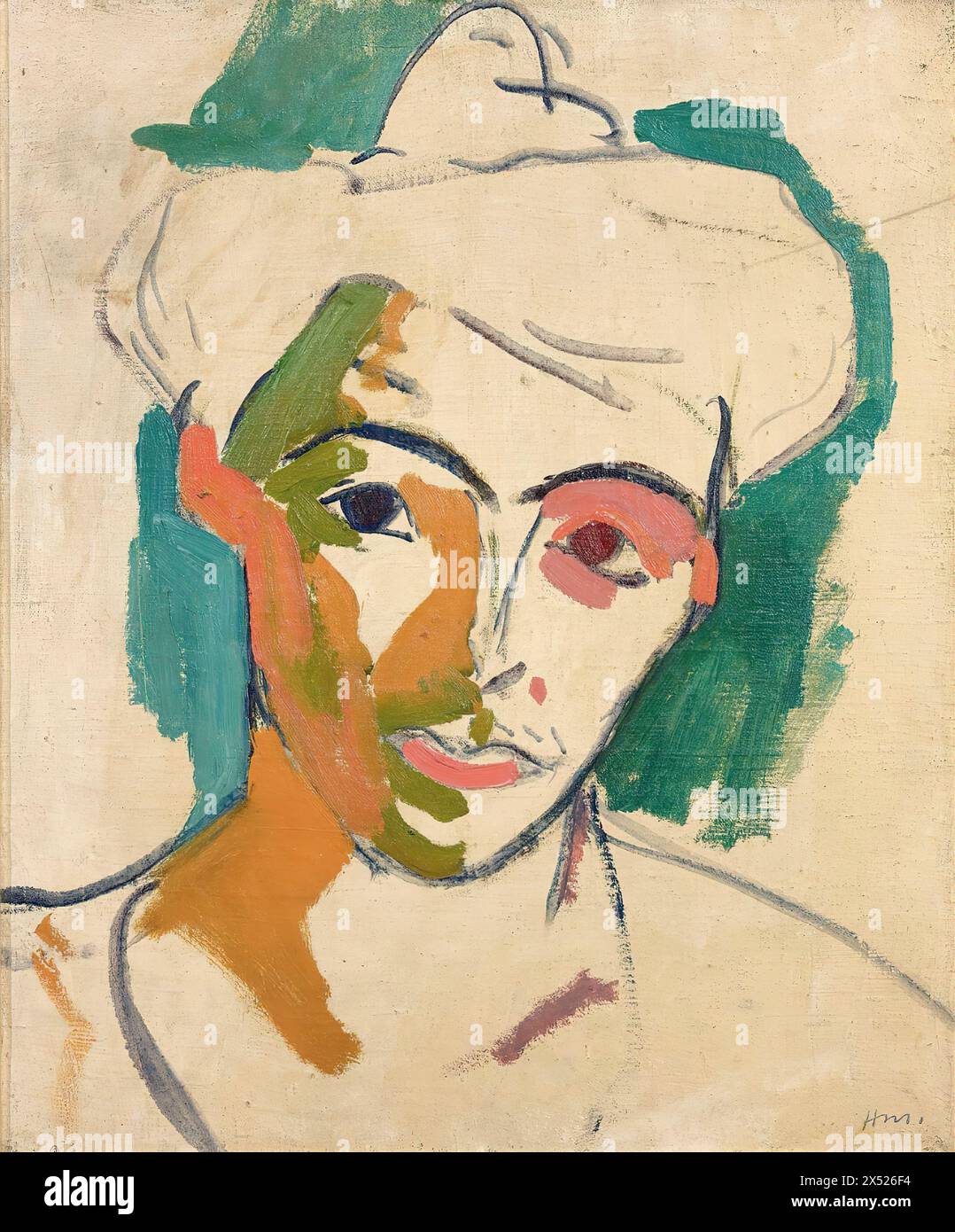 Henri Matisse (1869-1954), Portrait de Madame Matisse, Collioure, 1905, huile sur toile, 46x38 cm Banque D'Images