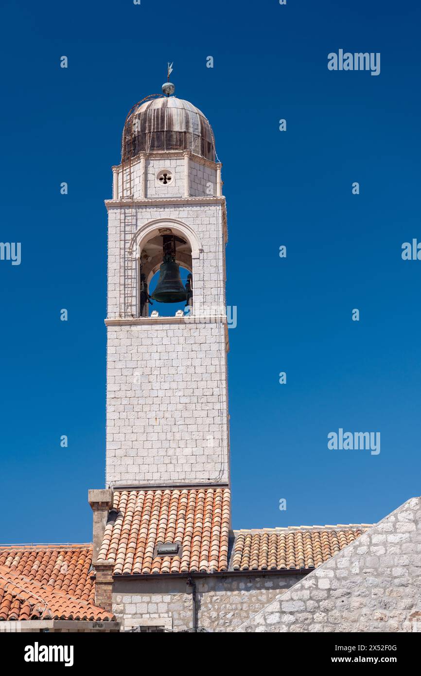 Tour du clocher de la ville de Luža, Dubrovnik, Croatie Banque D'Images