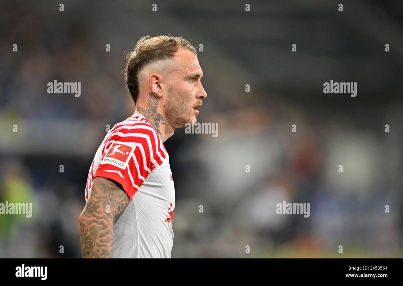 David Raum RasenBallsport Leipzig RBL (22 ans), tatouage, PreZero Arena, Sinsheim, Bade-Wuertemberg, Allemagne Banque D'Images