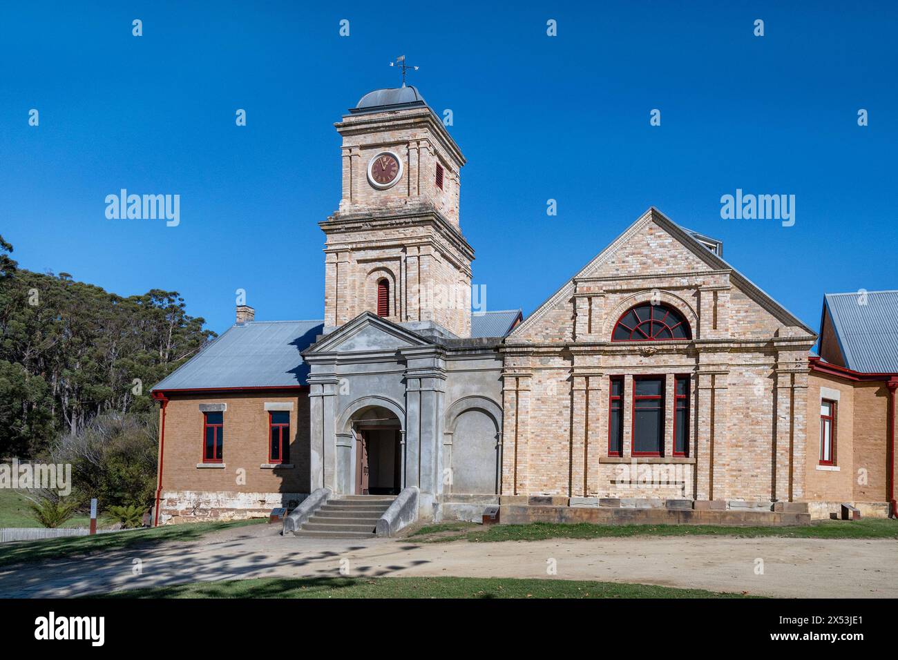 Le bâtiment de l'asile sur le site historique de Port Arthur, Tasmanie, Australie Banque D'Images