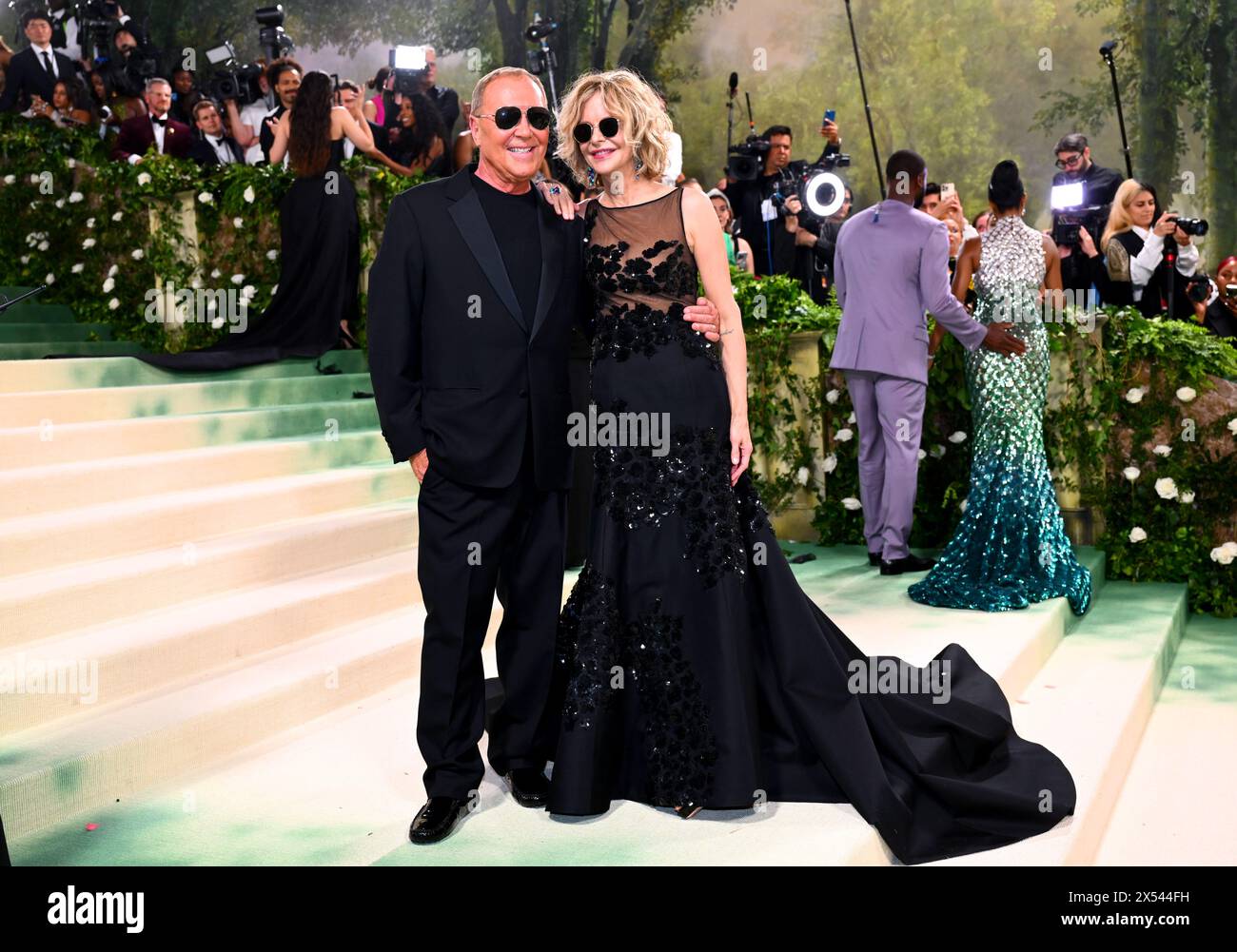 Michael Kors et Meg Ryan participant au Metropolitan Museum of Art costume Institute bénéficient du Gala 2024 à New York, États-Unis. Date de la photo : lundi 6 mai 2024. Banque D'Images