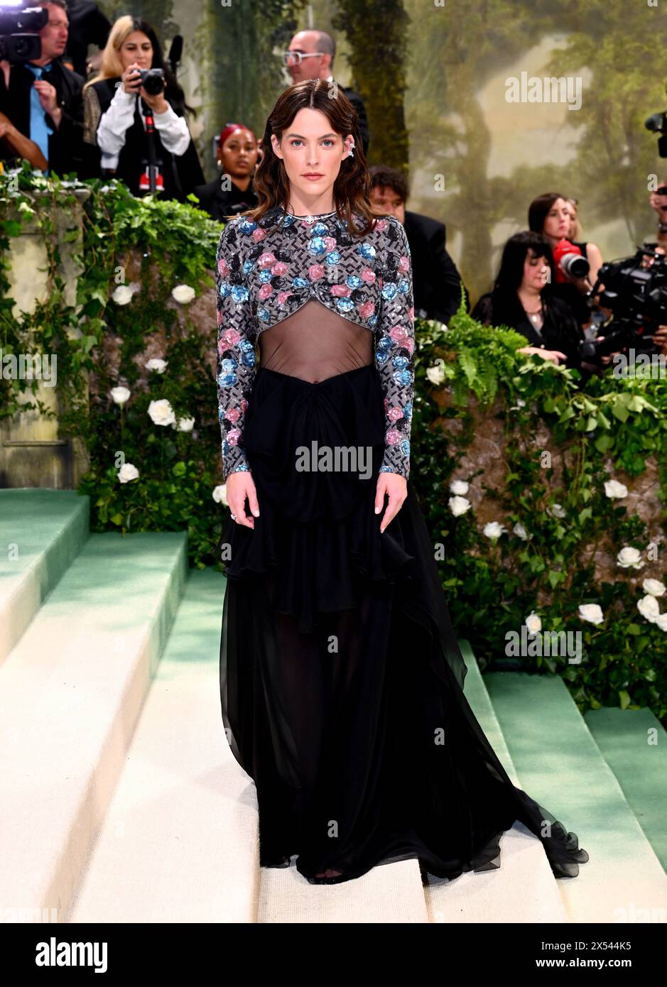 Riley Keough participant au Metropolitan Museum of Art costume Institute Benefit Gala 2024 à New York, États-Unis. Date de la photo : lundi 6 mai 2024. Banque D'Images