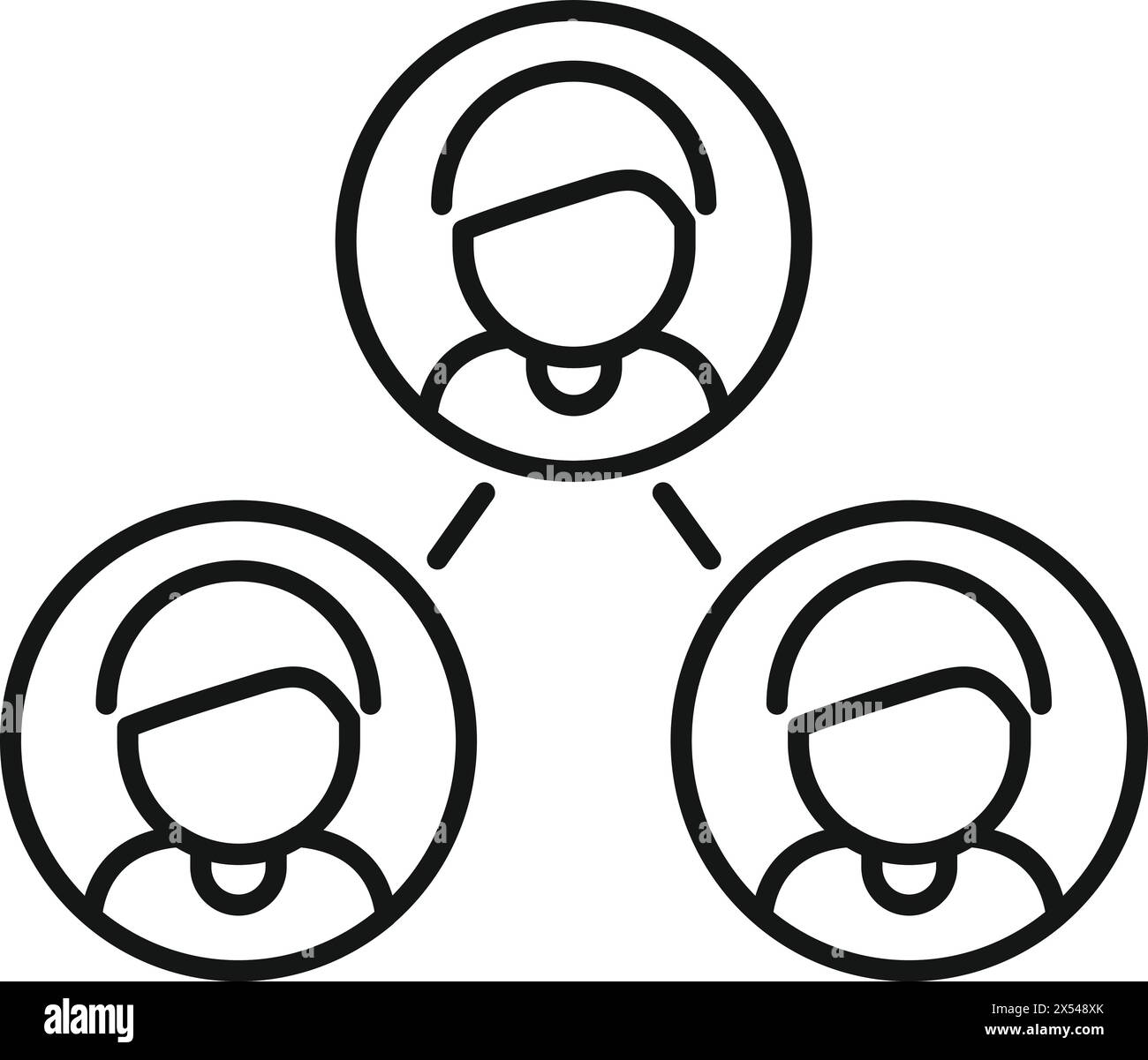 Vecteur de contour d'icône de groupe humain de communauté sociale. Société d'équipe. Unité sociale de la personne Illustration de Vecteur