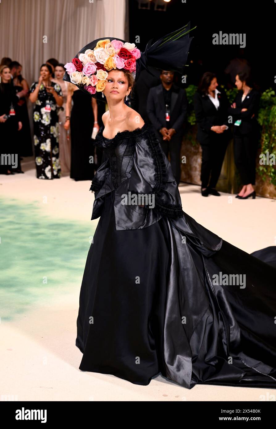 Zendaya participant au Metropolitan Museum of Art costume Institute Benefit Gala 2024 à New York, États-Unis. Date de la photo : lundi 6 mai 2024. Banque D'Images