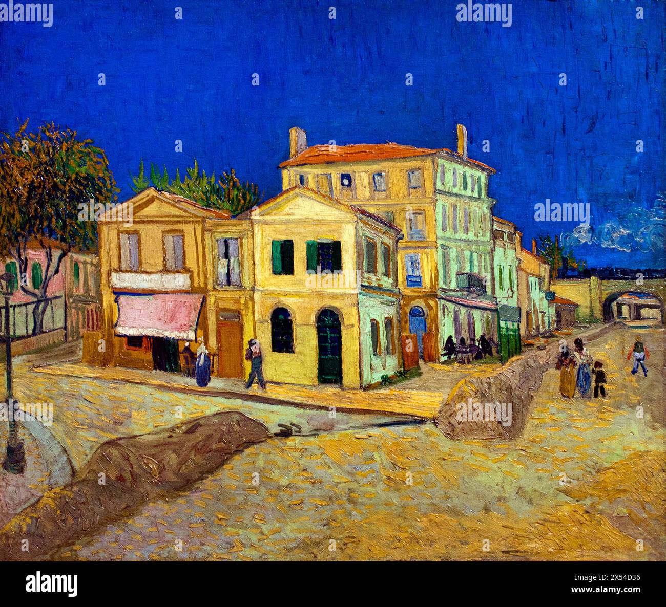 La Maison jaune - la rue 1888 Vincent van Gogh 1853 - 1890 Hollandais pays-Bas ( la Maison jaune à Arles France, détruite la seconde guerre mondiale ) Banque D'Images