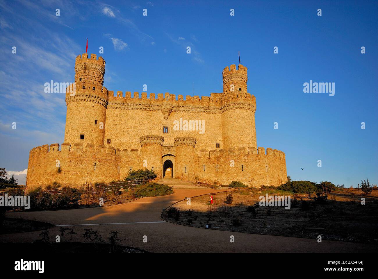 Château de Manzanares el Real, Madrid, Espagne Banque D'Images