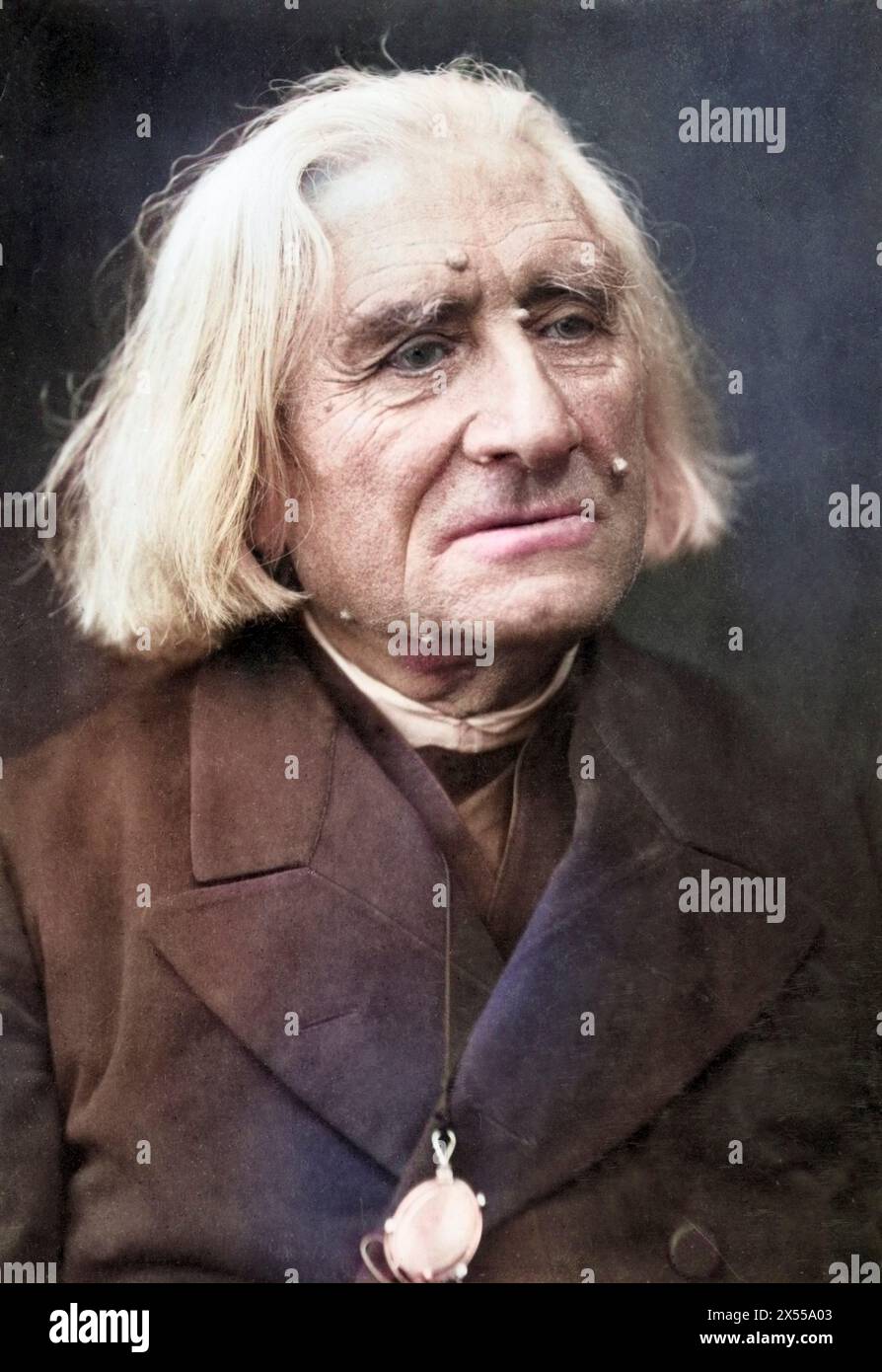 Liszt, Franz, 22.10.1811 - 31.7,1886, compositeur et pianiste hongrois, portrait, photographie de L. Held, DROITS-SUPPLÉMENTAIRES-AUTORISATION-INFO-NON-DISPONIBLE Banque D'Images