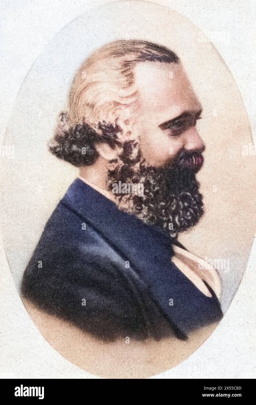 Marx, Karl, 5.5.1818 - 14.3,1883, philosophe allemand, portrait, 1867, ADDITIONAL-RIGHTS-LEARANCE-INFO-NOT-AVAILABLE Banque D'Images