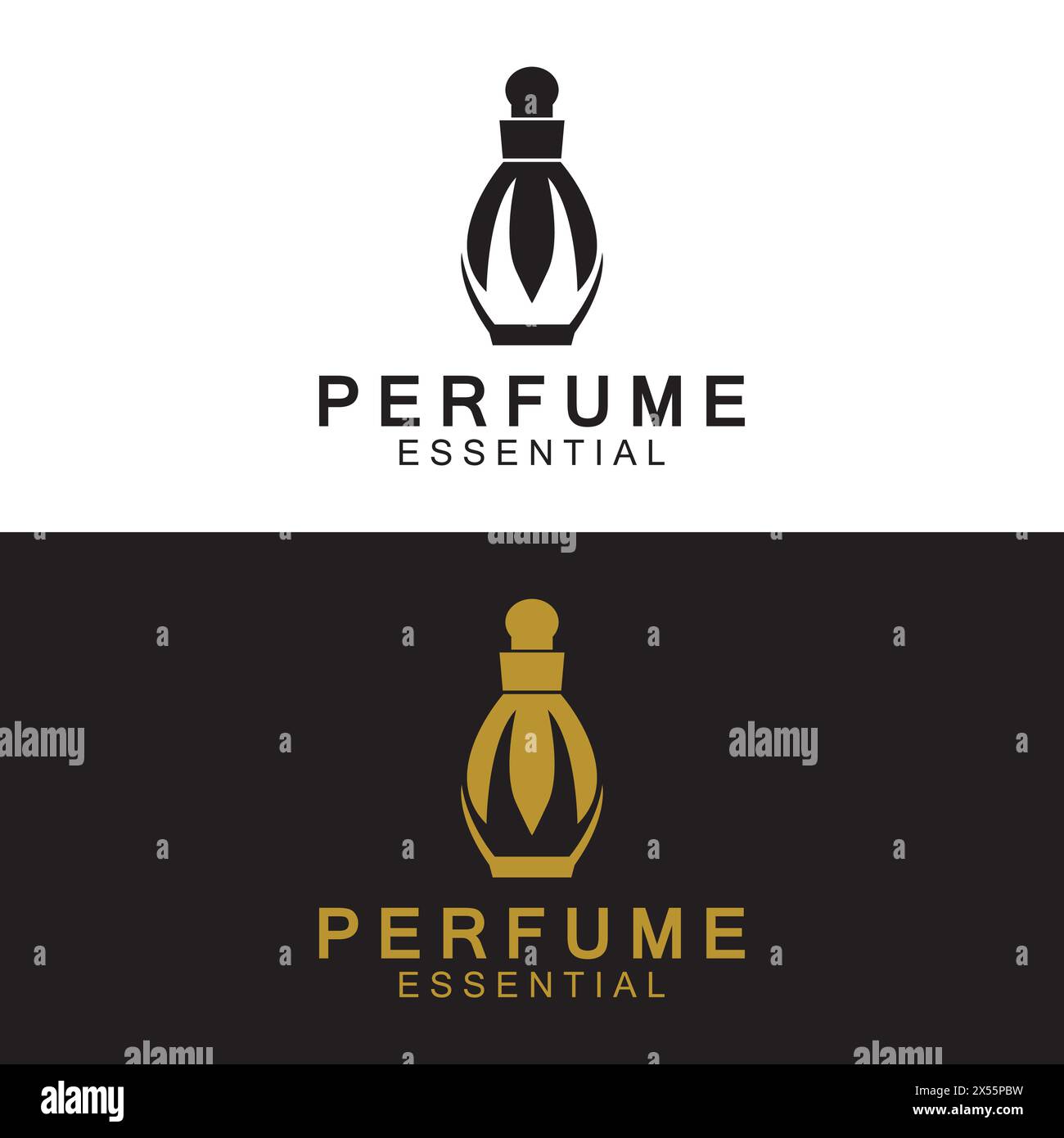 Design de logo de parfum de luxe pour les cosmétiques d'affaires et les magasins de parfum vecteur Illustration de Vecteur