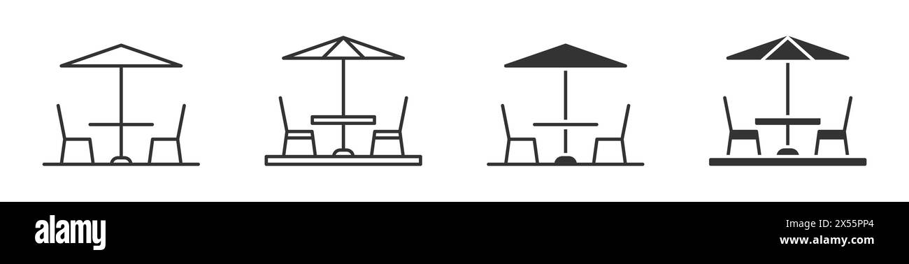 Icône terrasse. Conception vectorielle simple Illustration de Vecteur