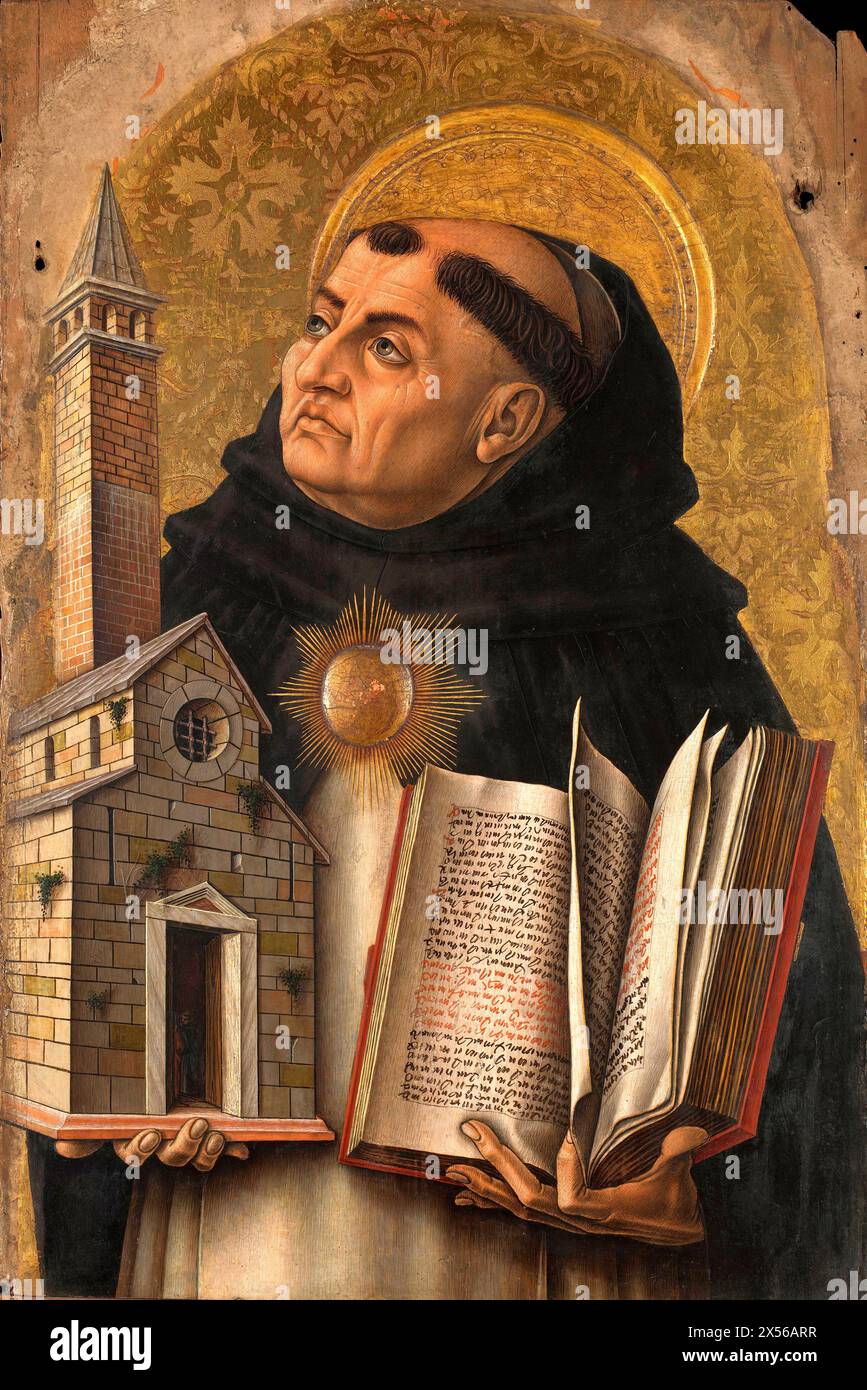 St Thomas d'Aquin par Carlo Crivelli Banque D'Images