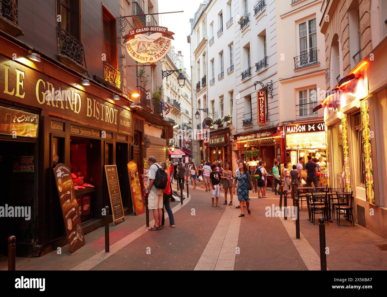 Terrasse. Restaurant. Quartier latin. Paris. France. Europe. Banque D'Images
