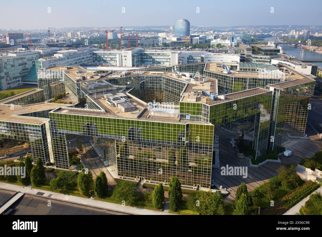 Bâtiments. Parc André Citroën. Paris. France. Banque D'Images