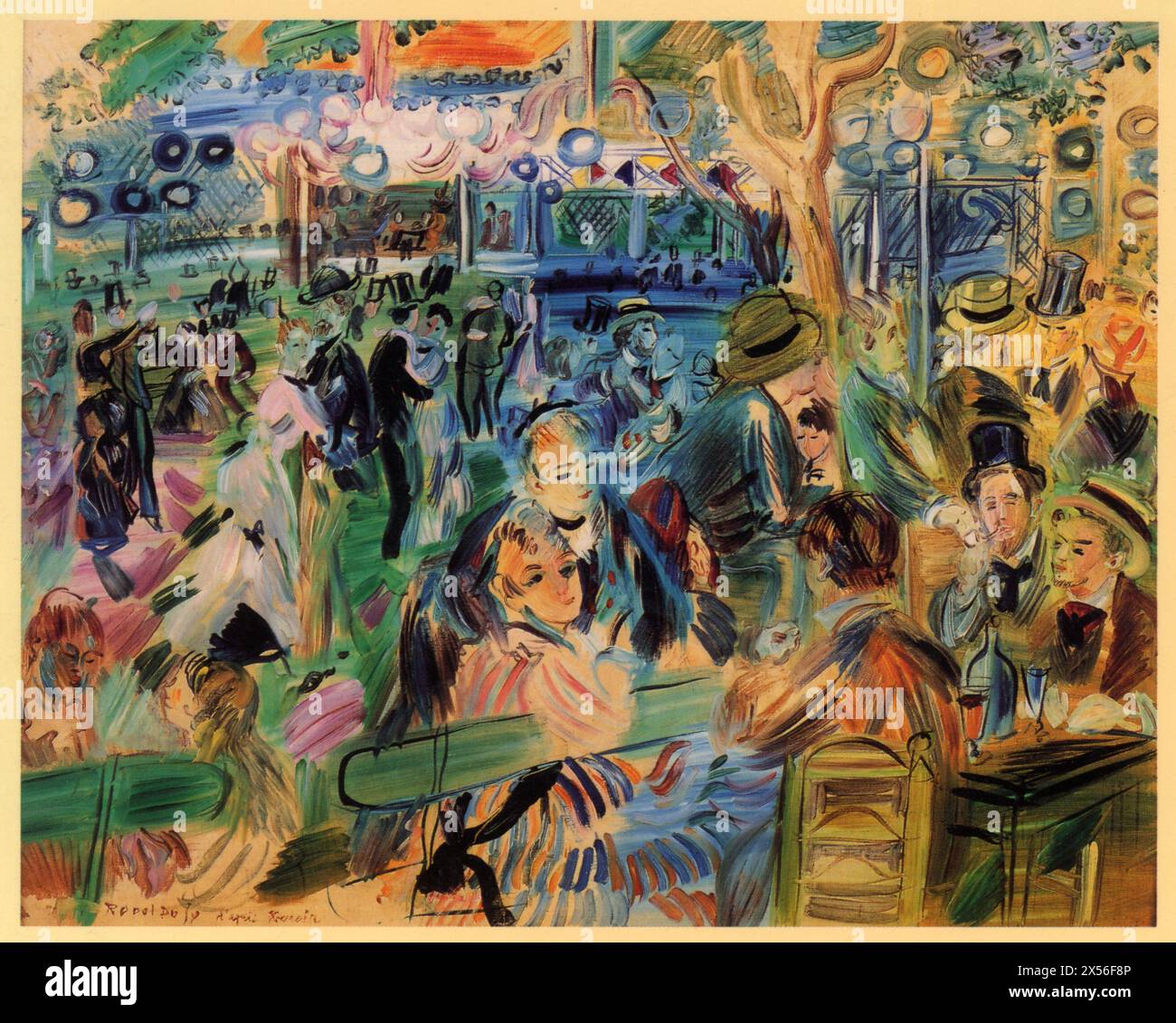 Raoul Dufy. (1877-1953). Le Bal du Moulin de la galette. Huile sur panneau. 1941 Banque D'Images