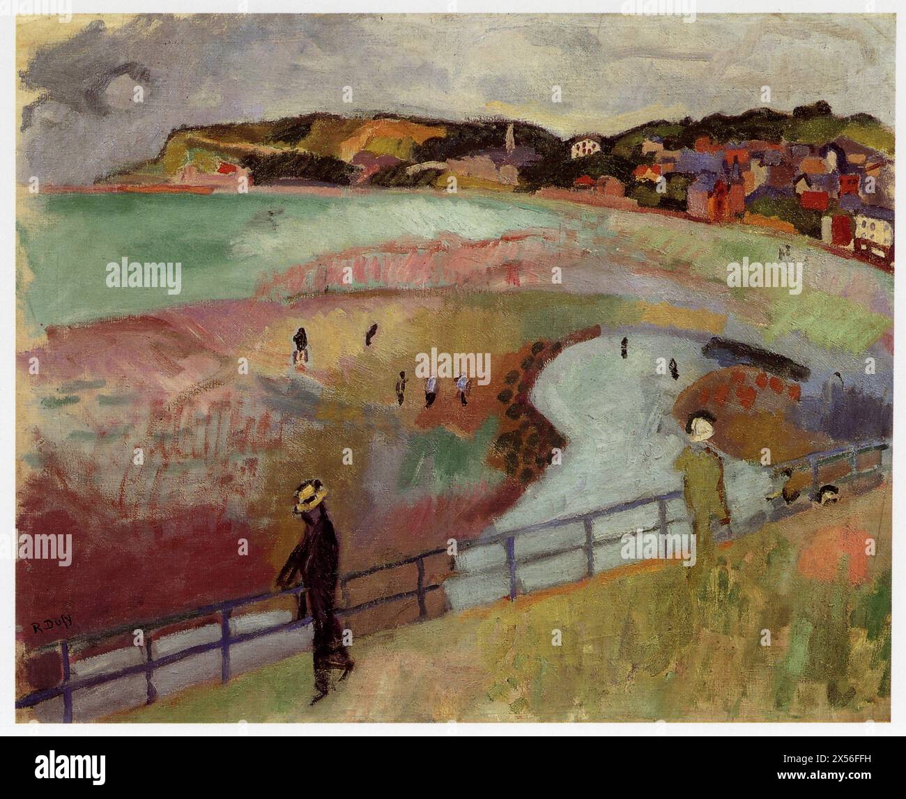 Raoul Dufy. (1877-1953). La plage de Sainte-adresse. Huile sur toile. 1906. Banque D'Images