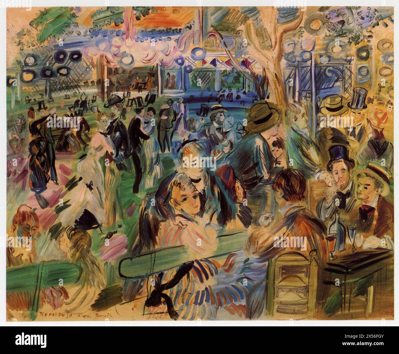 Raoul Dufy. (1877-1953). Le Bal du Moulin de la galette. Huile sur panneau.1941 Banque D'Images