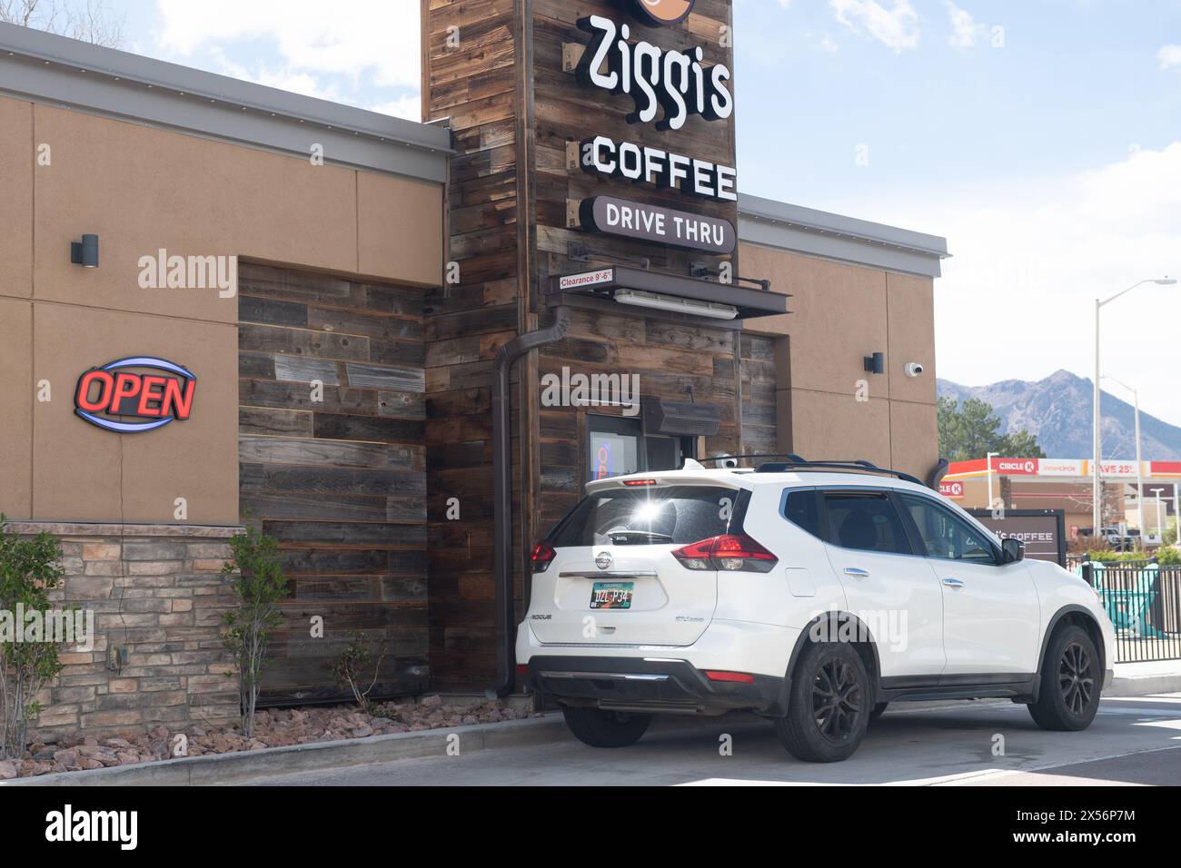 Ziggi's Coffee, une petite chaîne de café locale dans le Colorado. Banque D'Images