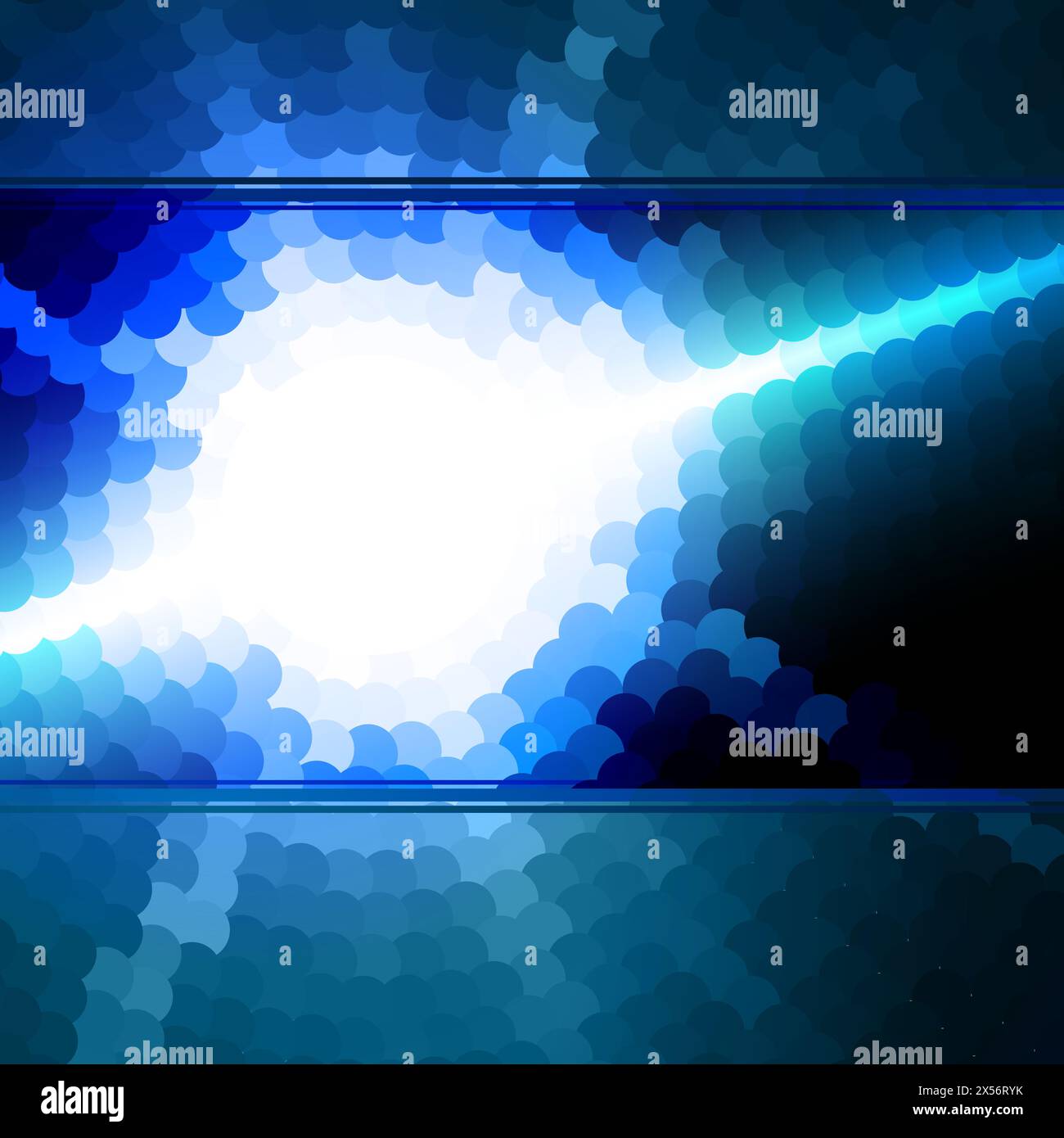 Modèle abstrait en pointillés bleus avec espace de copie. Vecteur Banque D'Images