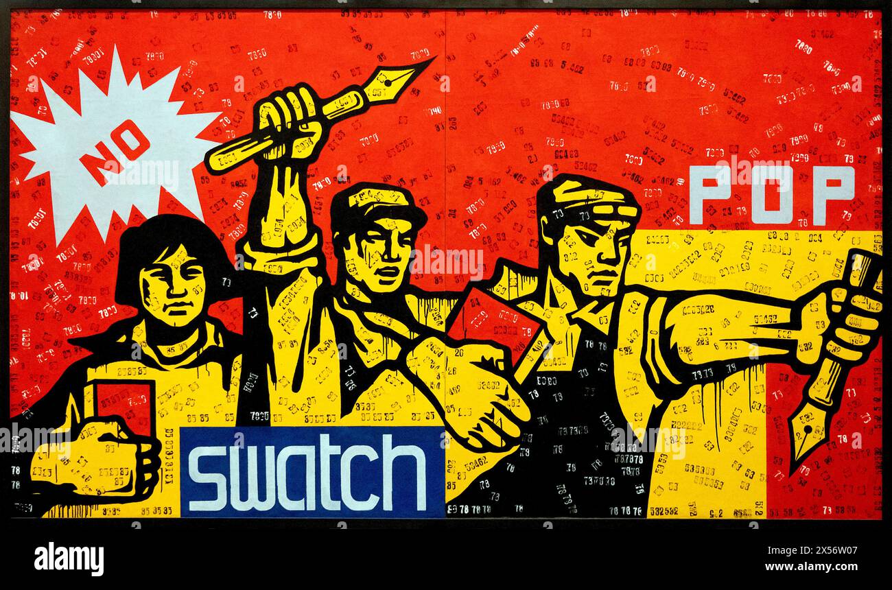 Grande critique - Pop 1992 par l'artiste chinois Wang Guangyi Banque D'Images