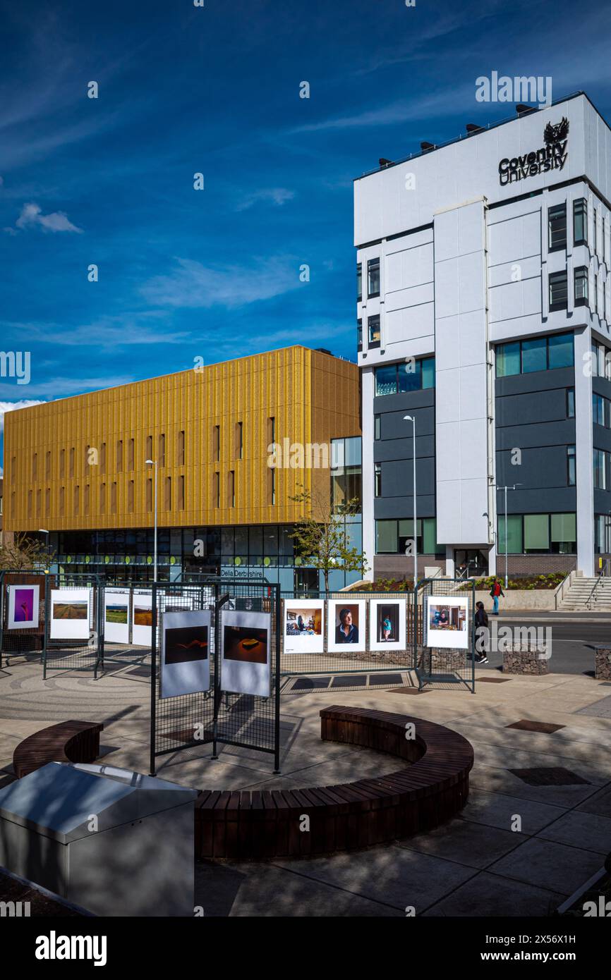Bâtiment Delia Derbyshire de l'Université de Coventry - ouvert en 2024 et nommé d'après Delia Derbyshire, pionnier de la musique électronique, abrite la faculté des arts et du design. Banque D'Images