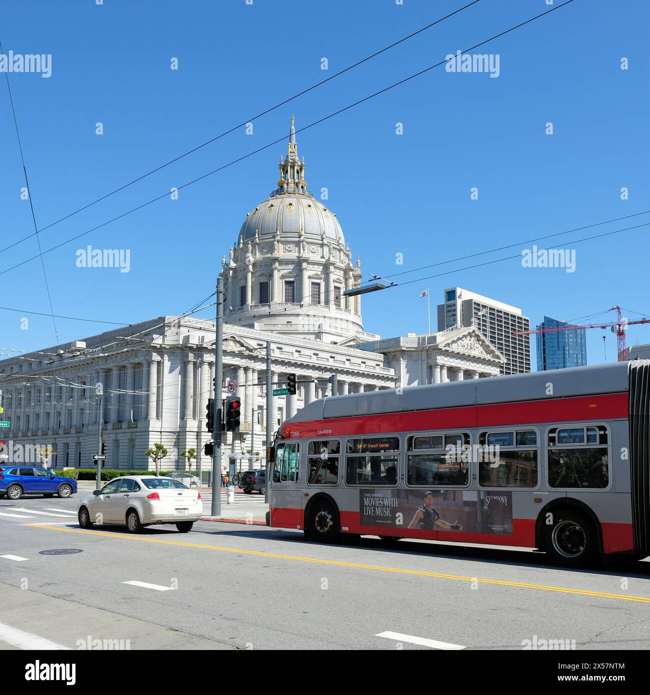 Hôtel de ville de San Francisco, siège du gouvernement de la ville et du comté de San Francisco, Californie. Banque D'Images