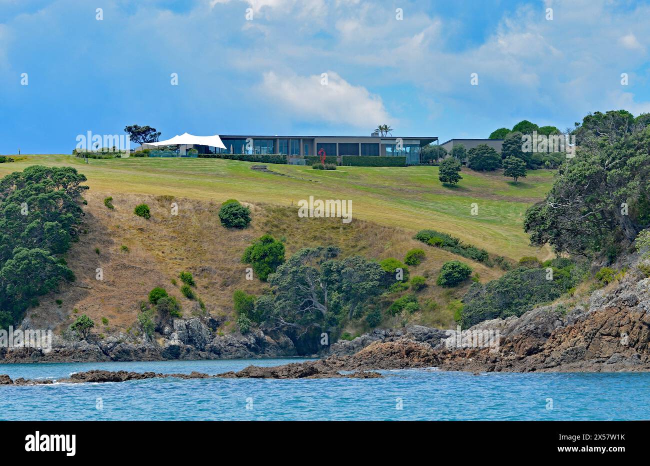 Maisons et manoirs de Waiheke Island Banque D'Images