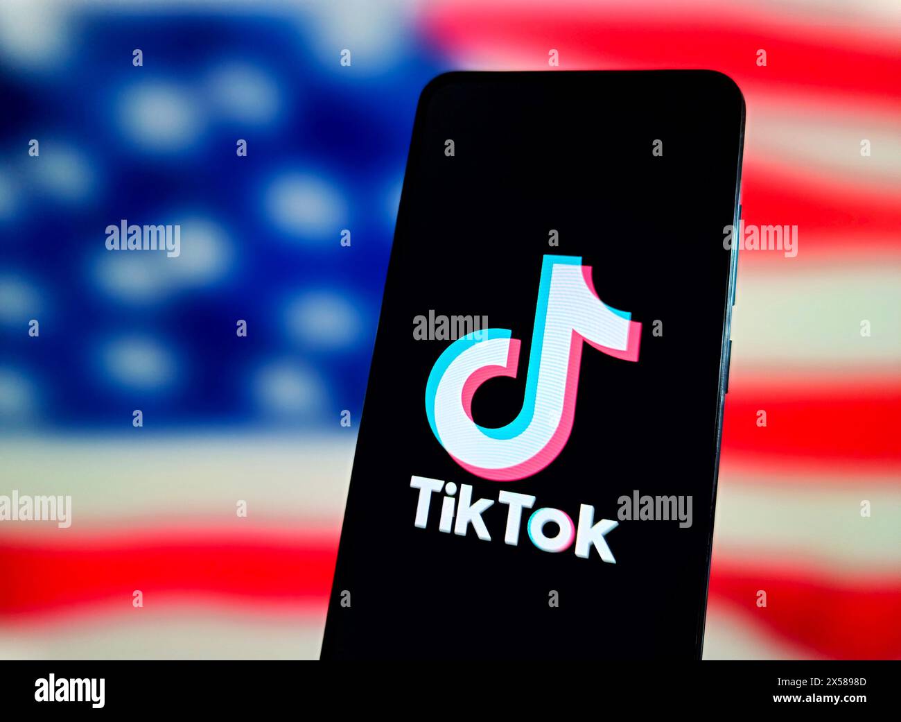 SUQIAN, CHINE - 8 MAI 2024 - TikTok a officiellement poursuivi le gouvernement des États-Unis, Suqian, province du Jiangsu, Chine, le 8 mai 2024. Banque D'Images