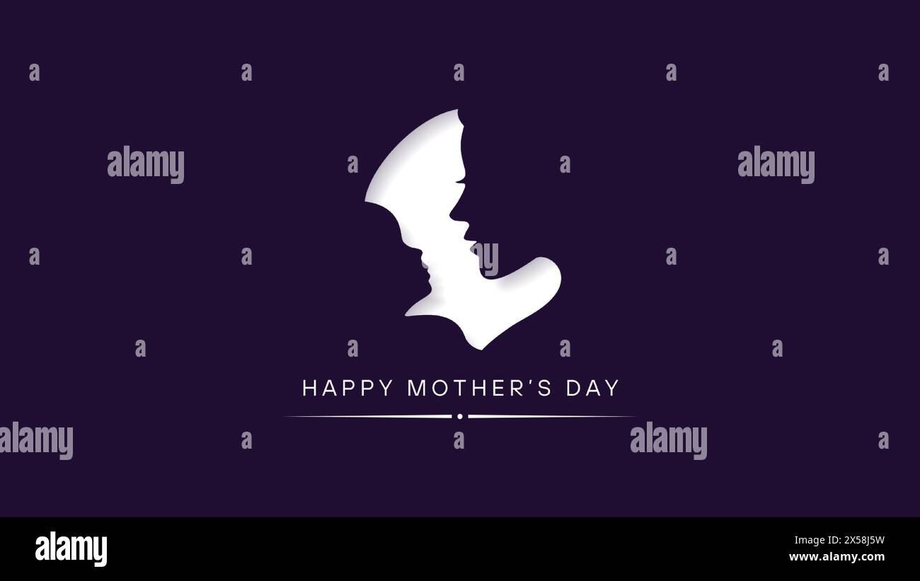 Carte de voeux joyeuse fête des mères Illustration de Vecteur