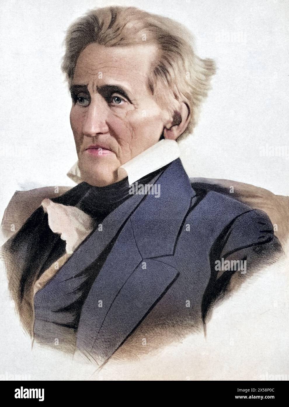 Jackson, Andrew J., 15.3.1767 - 8,6.1845, général et politicien américain (Dem.), LE DROIT D'AUTEUR DE L'ARTISTE N'A PAS ÉTÉ EFFACÉ Banque D'Images