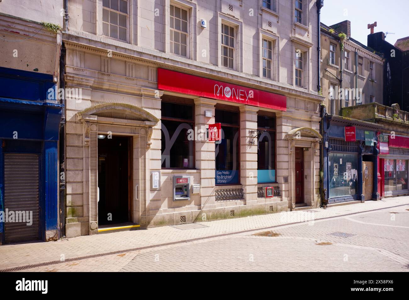 Succursale Virgin Bank sur Huntress Row dans le centre de Scarborough Banque D'Images