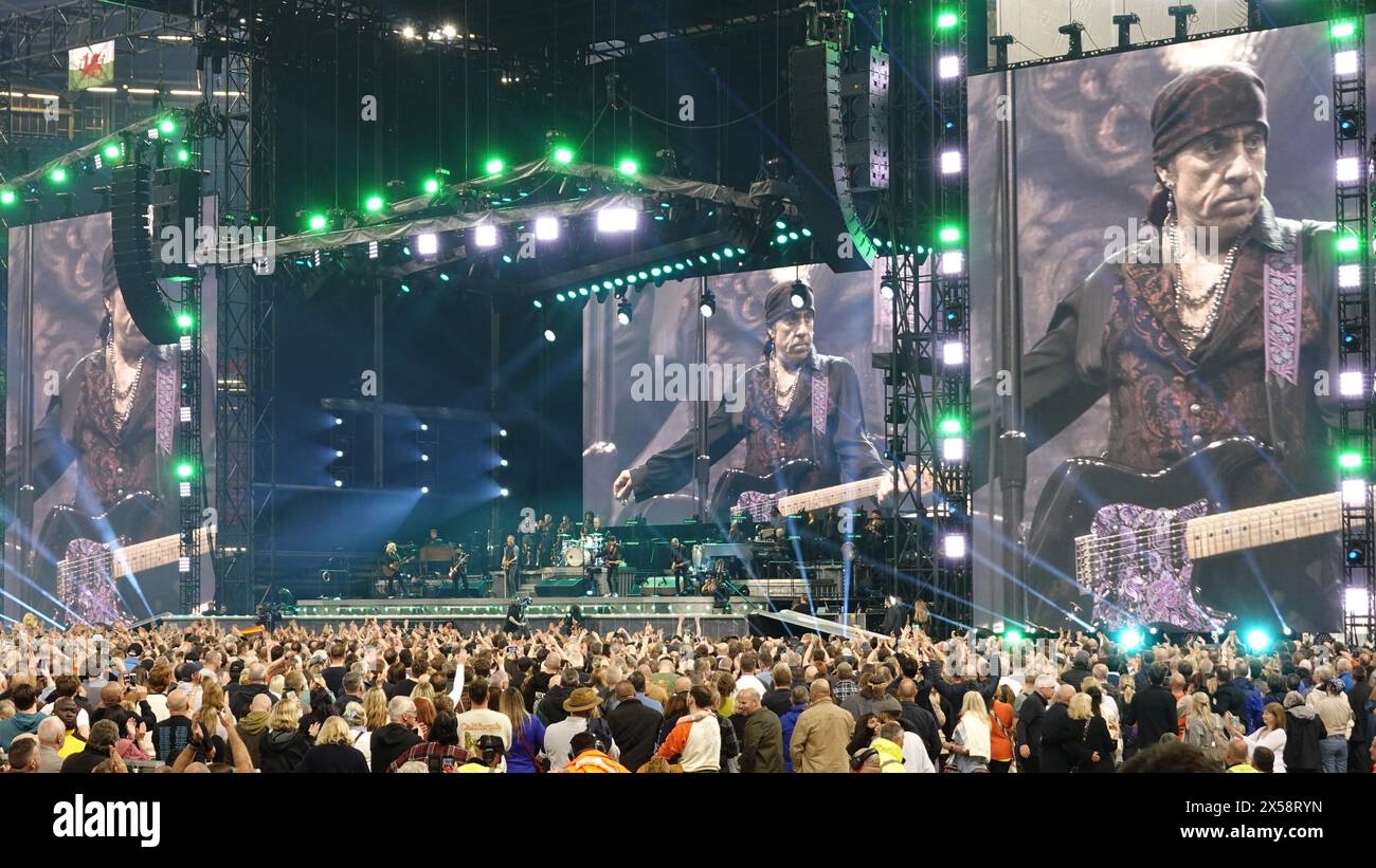 Bruce Springsteen & The E Street Band, Cardiff Wales, The Boss at Cardiff Millénium Stadium, 5 mai 2024, Rock & Roll, Hall of Fame Banque D'Images