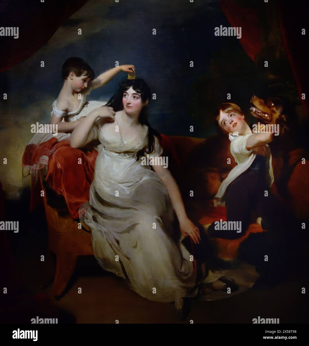 Maria Mathilda Bingham et deux de ses enfants 1810-1818 Sir Thomas Lawrence 1769-1830. Angleterre Anglais Banque D'Images