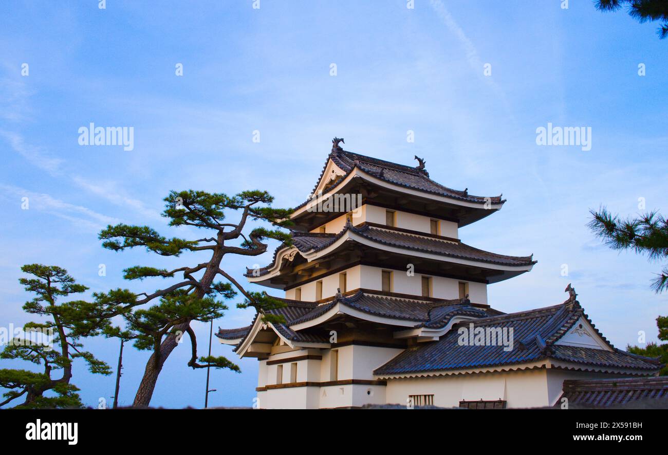 Japon, Shikoku, Takamatsu, château, point de repère, Banque D'Images