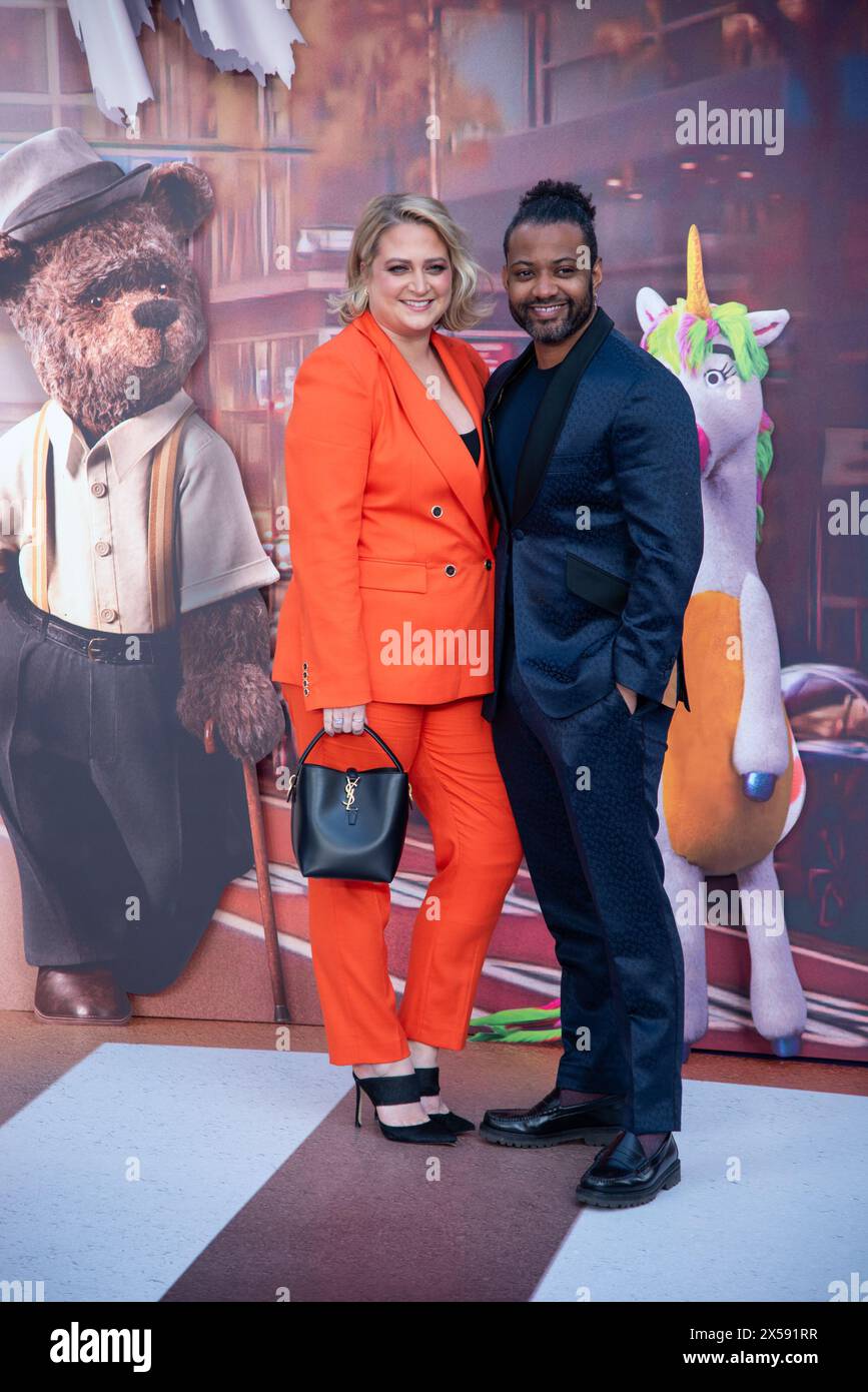 Londres, Royaume-Uni. 07 mai 2024. Chloe Tangney et JB Gill assistent à la première britannique de « IF » au Cineworld Leicester Square. Crédit : SOPA images Limited/Alamy Live News Banque D'Images