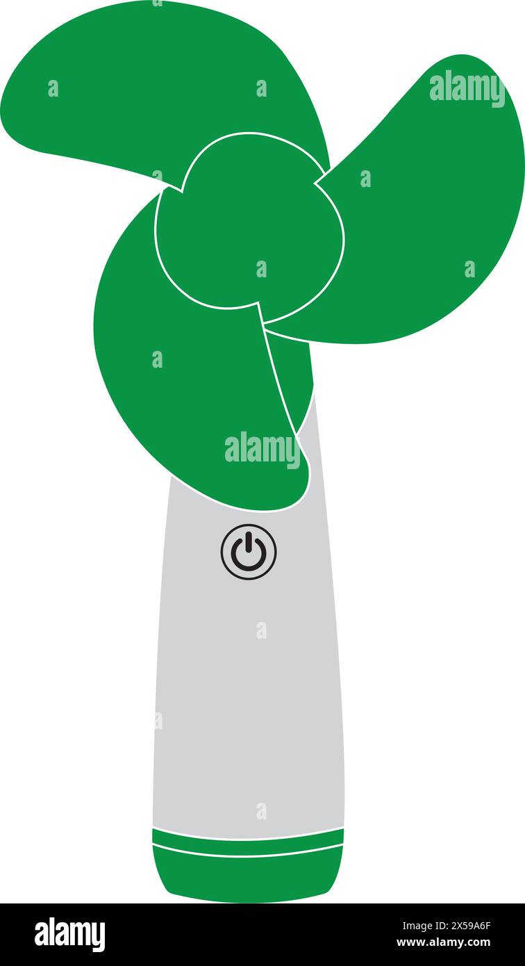 Illustration vectorielle d'icône de ventilateur de main électrique conception simple Illustration de Vecteur
