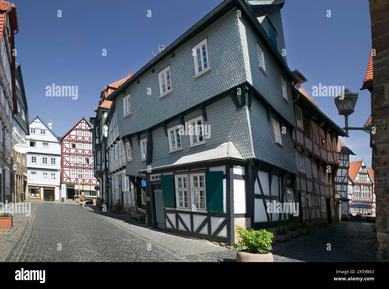Maisons à colombages à Fritzlar près de Kassel, Hesse, Allemagne, Europe Banque D'Images
