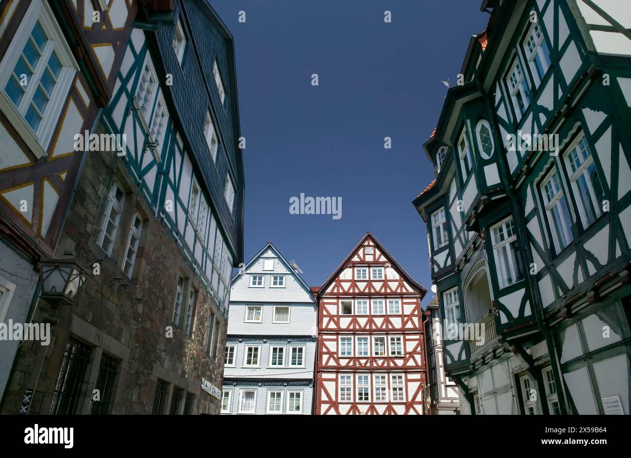 Maisons à colombages à Fritzlar près de Kassel, Hesse, Allemagne, Europe Banque D'Images