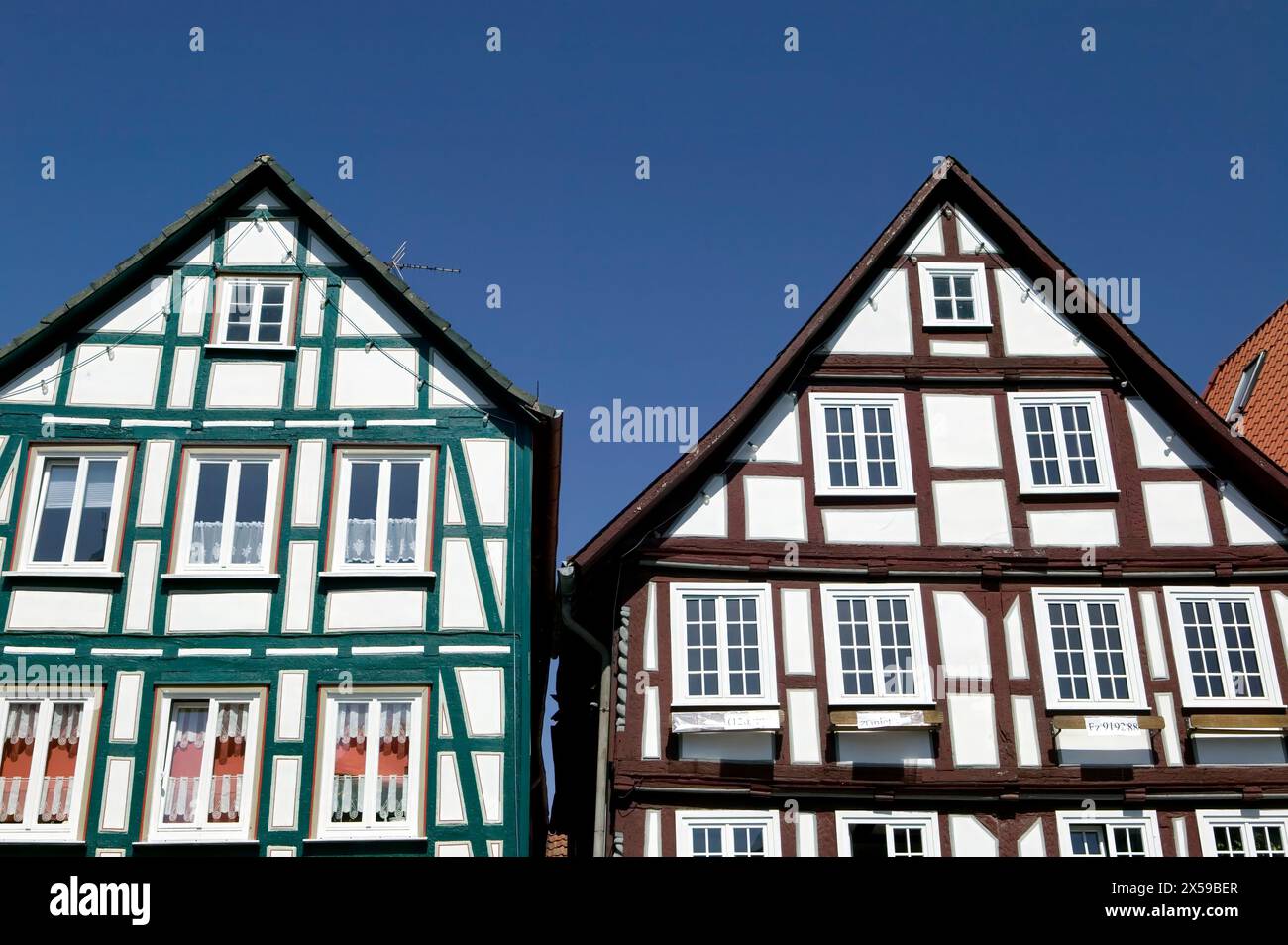 Maisons à colombages à Fritzlar près de Kassel, Hesse, Allemagne, Europe Banque D'Images